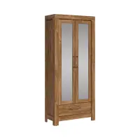 Estantería Gent 88 cm con cajón y 2 puertas con espejo roble stirling