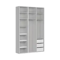 Armario modular Flex 150 cm con puertas y espejo blanco