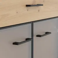 Estantería Space Office 80 cm con 2 puertas y 2 cajones roble artisan