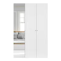 Armario modular Flex 150 cm con puertas y espejo blanco