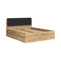 Łóżko Tetrix 160x200 ze stelażem i pojemnikiem dąb wotan