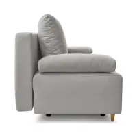 Sofá de tres plazas Sun con función de cama y contenedor gris