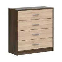 Cómoda Nepo Plus 80 cm con 4 cajones roble noble/roble sonoma