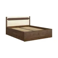 Cama Ruso 140x200 con contenedor y somier roble april