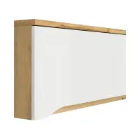 Шкаф навесной Nuis 135 см открытый дуб вотан/белый глянец