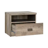 Mesita de noche Malcolm 50 cm con cajón roble canyon monument impresión