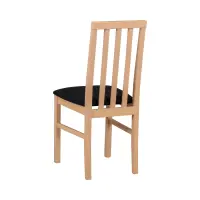 Silla tapizada Ramen negra