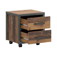 Cajonera Weston 46 cm con 2 cajones pino old style