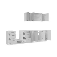 Кухонний гарнітур Junona Line 300 см світло-сірий глянець