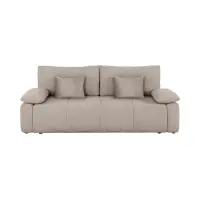 Sofá de tres plazas Hello convertible con arcón taupe