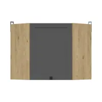 Armario de cocina superior Junona Line 60 cm rinconero izquierdo/derecho roble bernstein/grafito