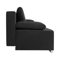 Sofá de tres plazas Street IV LUX 3DL convertible con arcón negro