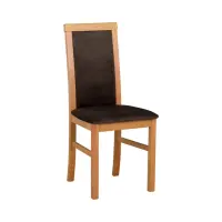 Silla tapizada Como marrón oscuro