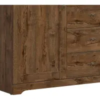 Cómoda Patras 153 cm con 2 puertas y 4 cajones roble april