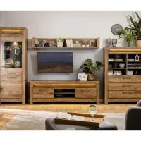 Mueble RTV Torin 180 cm con 2 puertas y estantes roble ribbeck