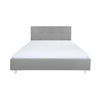 Cama tapizada Mala gris 160x200