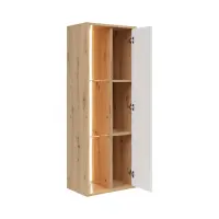 Estantería Gap 47 cm con puertas y 3 estantes roble artisan/blanco