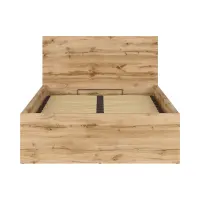 Cama Tetrix 120x200 con somier y contenedor roble wotan