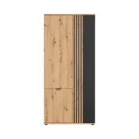 Armario de tres puertas Vabres 90 cm roble artisan listones