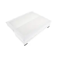 Sofá de tres plazas Lindon convertible con arcón, chenilla gris