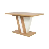 Mesa extensible Zatar 125/170x75 roble wotan/blanco