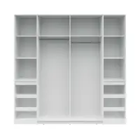 Шкаф-купе Fabio 215 см с ящиками дуб артизан/белый