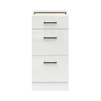 Mueble bajo de cocina Junona Line 40 cm con cajones brillo tiza