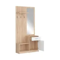 Set de recibidor Nepo Plus 90 cm roble sonoma/blanco