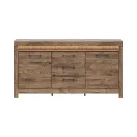 Cómoda Torin 180 cm con 2 puertas y 3 cajones roble ribbeck marrón