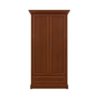 Armario de dos puertas Kent 110 cm con cajón castaño