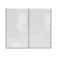 Armario de puertas correderas Tetrix 220 cm blanco brillo