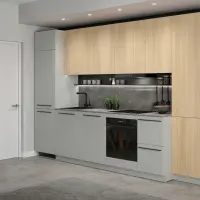 Conjunto de cocina Milino Medium B 332 cm gris/roble con encimera