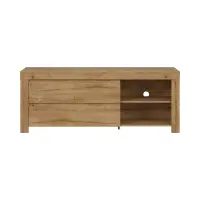 Mueble RTV Holten 156 cm con 2 cajones y estante roble waterford