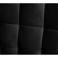 Sillón orejero Casey de terciopelo negro