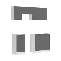 Conjunto de cocina Junona Line 170 cm grafito sin encimera