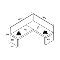 Banco Campel derecho grafito