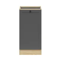 Mueble bajo de cocina Junona Line 40 cm derecho con puerta roble bernstein/grafito