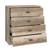 Комод Malcolm 80 см с 4 ящиками дуб canyon monument принт