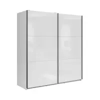Armario de puertas correderas Tetrix 183 cm blanco brillo