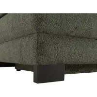 Sofá de tres plazas Lindon convertible con arcón chenilla verde