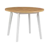 Mesa redonda no extensible Brenox 100 roble artisan/blanco