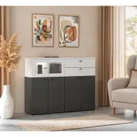 Vitrina System 64 de 2 puertas blanca