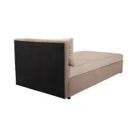 Sofá cama Rico con arcón y respaldo ajustable beige