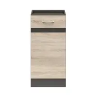 Armario bajo de cocina Junona Line 40 cm izquierda roble sonoma