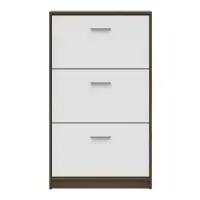 Zapatero Nepo Plus 70 cm con 3 puertas roble noble/blanco