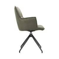 Стул мягкий Osaka поворотный экокожа оливковый