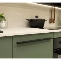 Conjunto de cocina Milino Small 210 cm verde con encimera