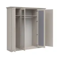 Armario de cuatro puertas Anga 210 cm con espejo cachemira