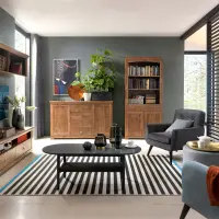 Mueble RTV Patras 153 cm con 2 cajones y un estante roble april