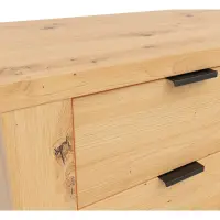 Cómoda Ostia 161 cm con puertas y 4 cajones roble artisan/roble negro